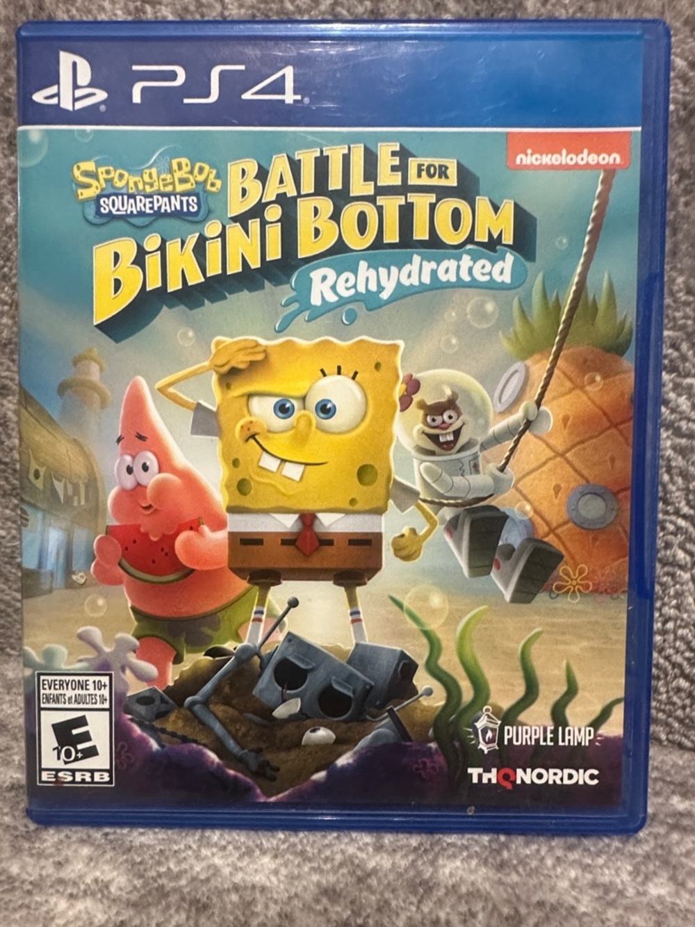 Sony PS4 SpongeBob SquarePants Battle for Bikini Bottom Rehydrated - Blue Case